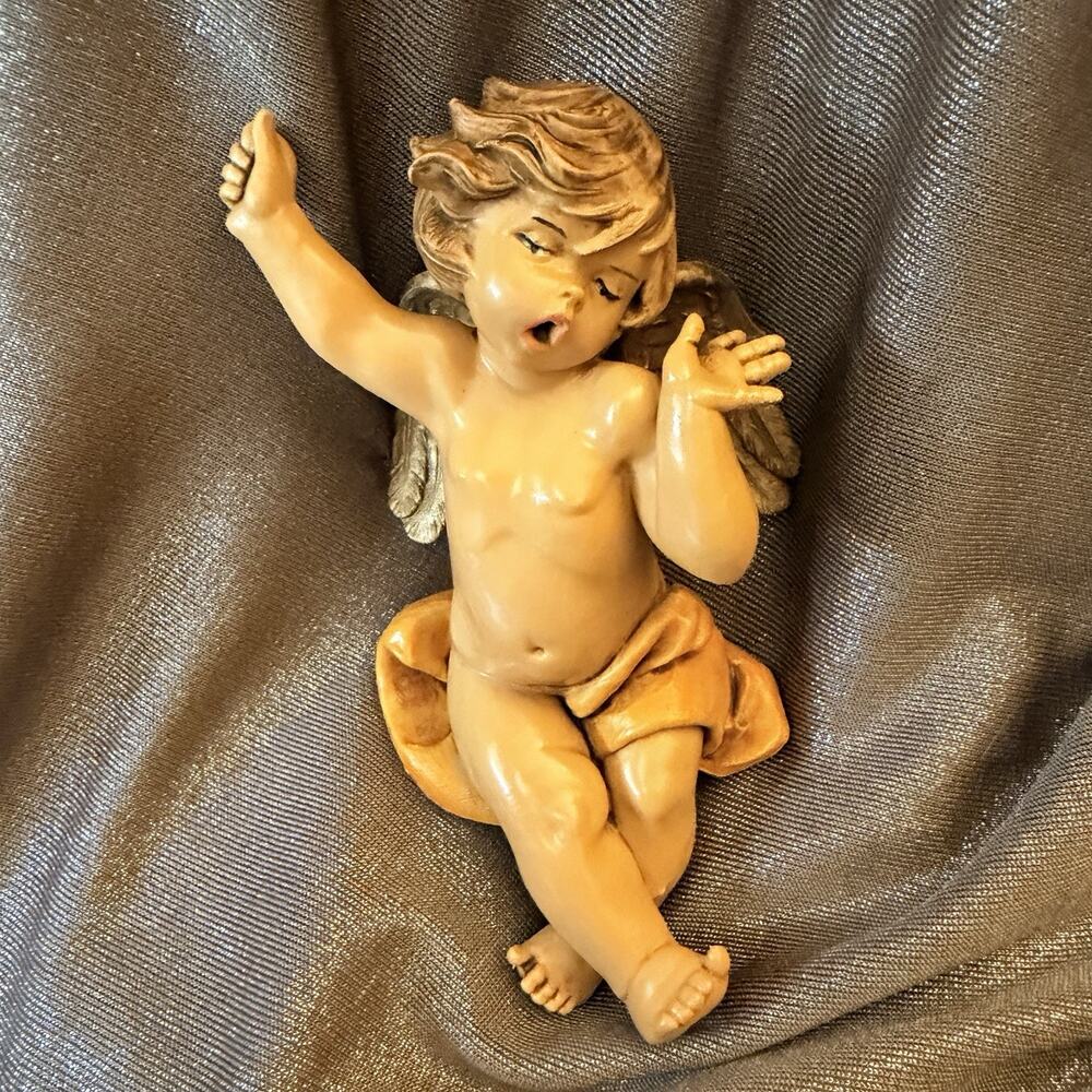 Vintage 1996 FONTANINI DEPOSE Italy 5" Sitting Posed Cherub #977 Figurine